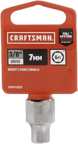 Miniatura 2 de CRAFTSMAN Zócalo poco profundo, métrico, unidad de 3/8 pulgadas, 0.276 in, 6 puntos (CMMT43533)