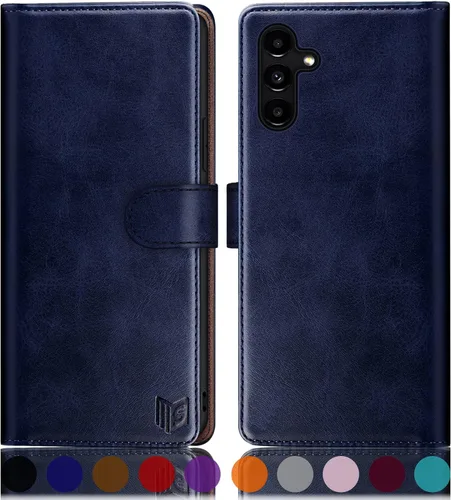 Miniatura 16 de SUANPOT Funda tipo cartera para Samsung Galaxy A54 5G con bloqueo RFID, tarjetero de crédito, funda protectora de piel sintética con tapa para Negro
