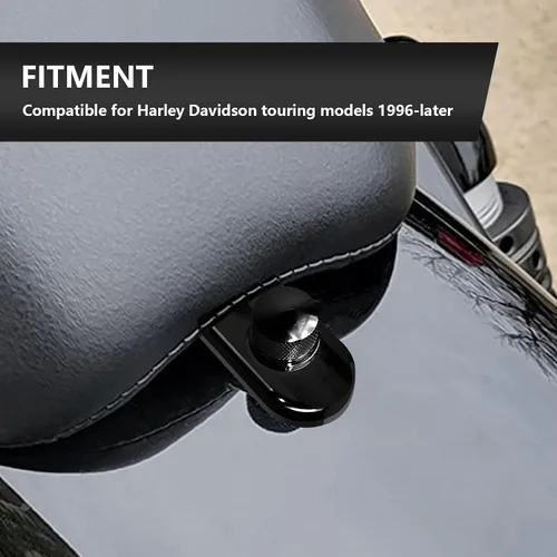 Miniatura 5 de Cromo plateado para perno de asiento Harley Perno/tornillo de acero inoxidable con cubierta de perilla de montaje Compatible con Harley-Davidson