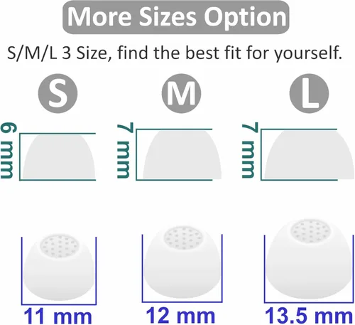 Miniatura 3 de Galaxy Buds FE - Kit de ganchos para las orejas, 5 pares de repuesto para auriculares de silicona, tapones para los oídos, antideslizantes, alas