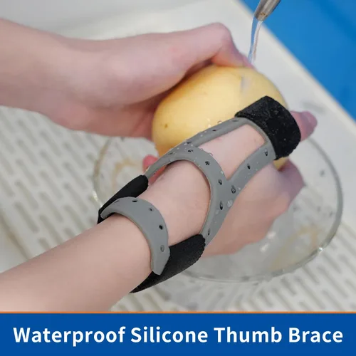 Miniatura 5 de Soporte de silicona para el pulgar para aliviar el dolor de artritis, soporte semirrígido para Quervains, dedo gatillo, mujeres y hombres, manos