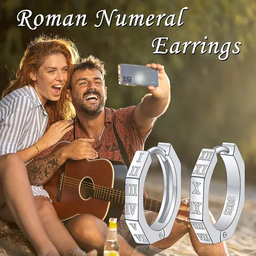 Miniatura 4 de Aretes de aro de plata de ley 925, delicados aretes colgantes para mujeres, hombres y niñas, regalo de joyería