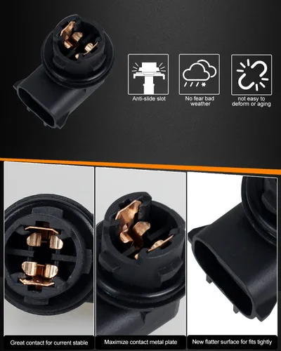Miniatura 2 de HERCOO Cubierta de Lente de Luz de Placa de Matrícula, Enchufe de Lámpara Trasera Compatible con Toyota Tacoma 2005-2015, Tundra 2000-2013, Echo