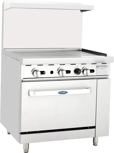 Atosa AGR Cocina de Gas Comercial, 36.0 in Gas Range, Plancha Superior, (1) Horno Estándar, Gas Propano (AGR-36G-LP)