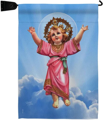 Miniatura 10 de Bandera de arpillera para el jardín de divine Baby Jesus, religiosa, fe, esperanza, gracia, paloma, religión cristiana, Pascua, pequeño, regalo