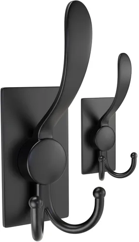 Miniatura 14 de PMMASTO Ganchos autoadhesivos para toallas, ganchos adhesivos resistentes para colgar abrigos de pared para colgar – Ganchos de ducha