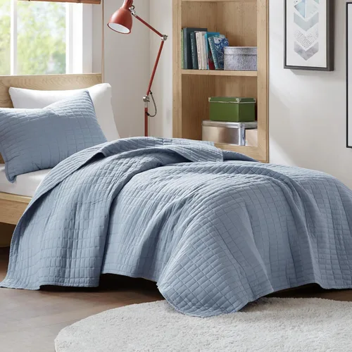 Miniatura 11 de Comfort Spaces Juego de edredón de tamaño King extragrande de color blanco de 120 x 118 pulgadas, colcha acolchada de microfibra ligera de verano