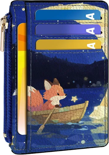 Miniatura 13 de Tipmile Tarjetero compacto para tarjetas de crédito con ventana de identificación para mujer, delgada y minimalista, bolsillo frontal, cartera