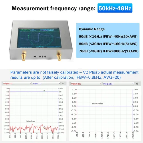 Miniatura 2 de AURSINC Analizador de red vectorial NanoVNA V2 Plus5 (V2 PLUS4 Pro) actualizado Analizador de antena de 50kHz-4.4GHz con analizador de antena