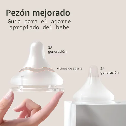 Miniatura 3 de Pigeon Pezón de silicona (LL) con línea de agarre, sensación natural, más de 9 meses, 4