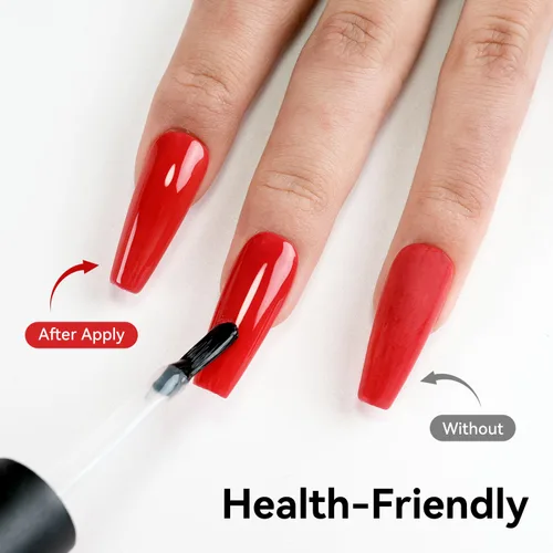 Miniatura 3 de OpenLive 2 esmaltes de uñas transparentes de capa superior brillante, esmalte de uñas regular de secado rápido, acabado de alto brillo, protección