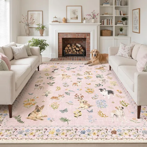 Miniatura 93 de Alfombra de pasillo Soalmost 2'6" x 10' lavable, alfombra antideslizante para cocina, baño, lavandería, alfombras vintage ultra delgadas para Beige