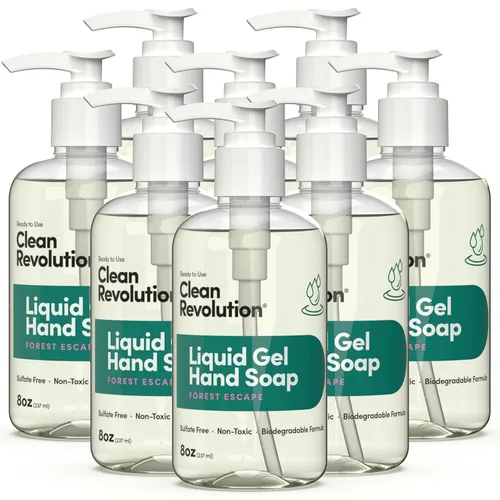 Miniatura 32 de Clean Revolution Jabón de manos en gel líquido, líquido sedoso rico, espuma rápida, enjuague rápido, contiene aceites esenciales reales