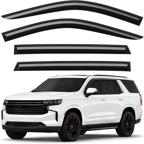 Miniatura 20 de Deflectores de ventana tintados ahumados con cinta adhesiva para ventana lateral, deflectores de lluvia compatibles con Toyota RAV4 2013-2018 - 4