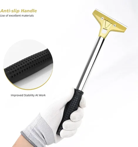 Miniatura 4 de EHDIS Rascador de parrilla plana para rascador de vidrio, cuchilla de metal de 4 pulgadas para limpiar la plancha y parrilla superior plana