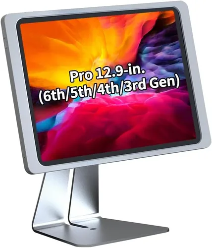 Miniatura 22 de Soporte magnético en el escritorio con funda de carga A6 para iPad mini (A17 Pro, A15 Bionic) de 8.3 pulgadas, forma clásica de L, base de metal