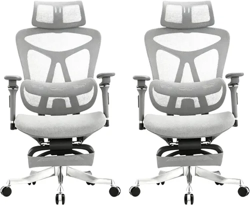 Miniatura 9 de Ergonomic Gaming Chair Adjustable Lumbar Support,High Back Desk Chair Breathable Mesh Seat, Reclining Computer Chair with Footrest for Home and