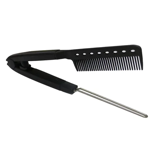 Miniatura 6 de Peine para enderezar el cabello con forma de V Peines rectos Peine de separación de moda para mujeres Uso rápido