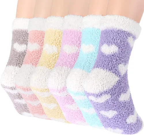 Miniatura 5 de Plush Slipper Socks Women - Colorful Warm Fuzzy