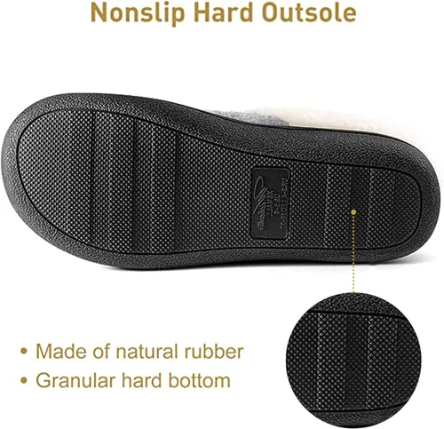 Miniatura 4 de Wishcotton Pantuflas de casa Sherpa con espuma viscoelástica para mujer para interiores y exteriores