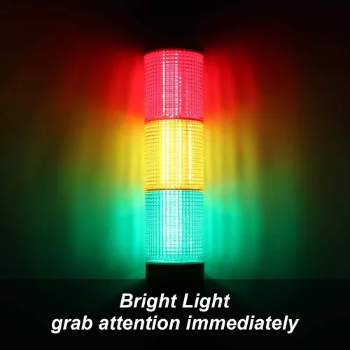 Miniatura 7 de Luces de pila de torre, luces de señal de advertencia industriales, columna, indicador de señal RGB de seguridad de taller de fábrica, luces LED