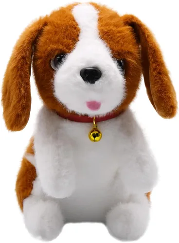 Adorable animal de peluche de Beagle ultrasuave y esponjoso, peluche de perro pequeño con lengua rosa diminuta que asoma, regalos encantadores para