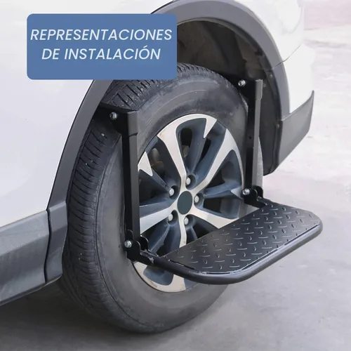 Miniatura 6 de DICMIC Escalón de neumático plegable y resistente para camión, SUV y RV, escalón ajustable montado en neumático se adapta a la mayoría de neumáticos