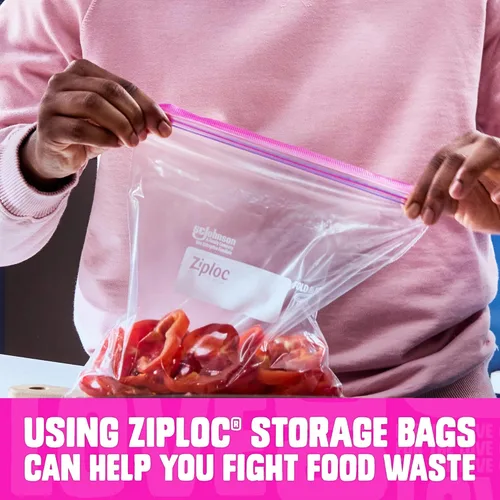 Miniatura 5 de Ziploc Bolsas de almacenamiento con nueva tecnología Grip 'n Seal, para alimentos, sándwich, organización y más, un cuarto de galón, 100 unidades, 1