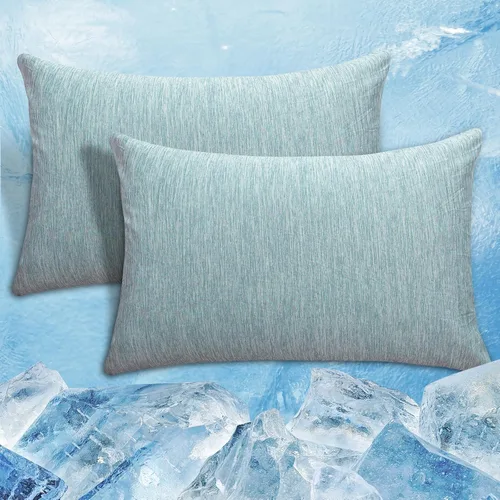 Miniatura 29 de CHOSHOME Fundas de almohada refrescantes con cremallera Fundas de almohada Q-Max > 0.45 con cremallera para personas que duermen con calor, suaves