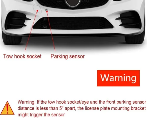 Miniatura 2 de x xotic tech Gancho de remolque para placa de matrícula, soporte de montaje de rosca compatible con Nissan 370Z 2009-2012 Juke Rogue o Infiniti FX
