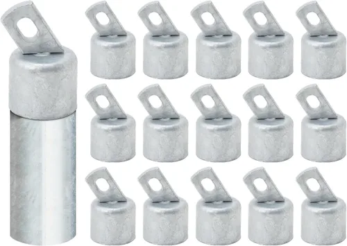 Miniatura 9 de VIVIDA Extremo superior del riel de 1-5/8" para valla de enlace de cadena, tapa de extremo de riel para tubo de diámetro exterior de 1-5/8", acero