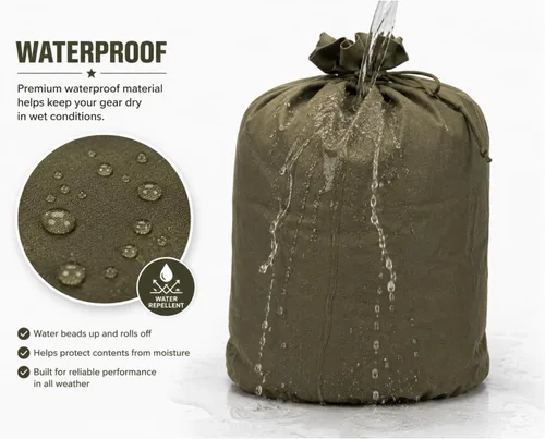 Miniatura 2 de Emitido anteriormente US GI OD Green Rubber Laundry Clothing Bag
