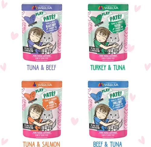 Miniatura 5 de Weruva B.F.F. Play - Best Feline Friend Paté Lovers, Aw Yeah!, Paté Partay! Paquete variado, bolsa de 3 onzas (paquete de 12)