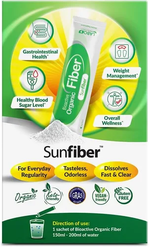 Miniatura 10 de LABO Nutrition Fibra Orgánica Bioactiva – Sunfiber PHGG Fibra Prebiótica Soluble para la Regularidad Digestiva y Salud Intestinal – Goma de Guar