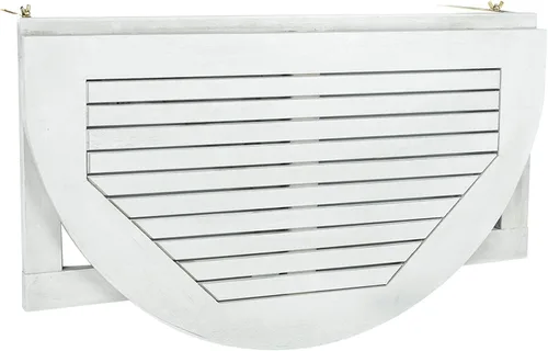 Miniatura 6 de SAFAVIEH Owens - Media mesa colgante para balcón - Gris - Madera maciza - Diseño costero lineal demilune - Ideal para balcón, patio, terraza, porche