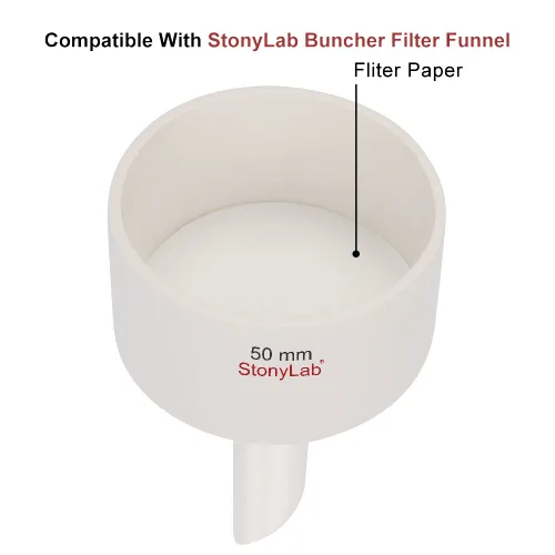 Miniatura 2 de stonylab Papel de filtro cualitativo, 100 paquetes de papel de filtro de celulosa de flujo lento con retención de partículas de 10 micras, diámetro