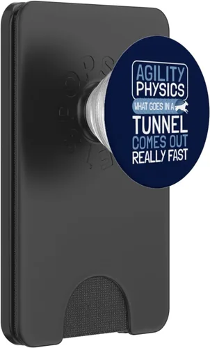Miniatura 12 de Dog Agility Handler - Agility Physics - Tunnel Dog Agility PopSockets Adhesive PopGrip