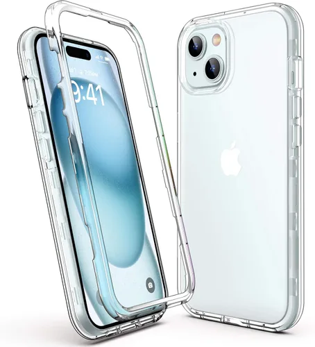 Miniatura 9 de ULAK Funda compatible con iPhone 15 Plus con purpurina, resistente de doble capa de protección a prueba de golpes, funda protectora transparente