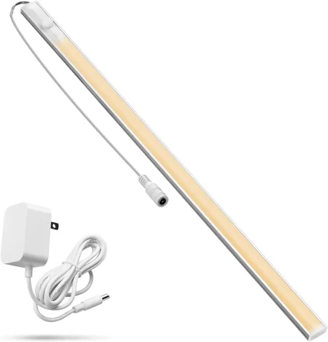 Iluminación bajo gabinete, luces con sensor de movimiento para interiores con enchufe, 16", 12V LED bajo mostrador súper brillante magnético para