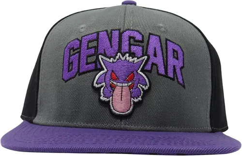 Bioworld Pokemon Gengar - Gorra bordada con cierre a presión color morado Púrpura