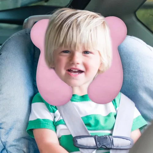 Miniatura 4 de Almohada de viaje para bebé, almohada infantil mejorada en forma de U para asiento de automóvil y cochecito, cojín de descanso suave y cómodo