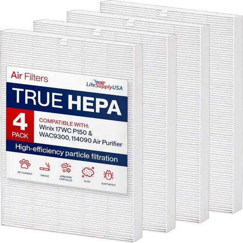 Miniatura 8 de Filtro de repuesto HEPA C545 compatible con purificador de aire Winix, HEPA + 2 filtros de carbono, reemplazo del purificador de aire C545