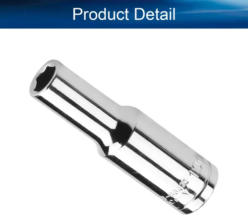 Miniatura 3 de Auniwaig 1/2" Drive x 0.394 in Deep 6-Point Impact Socket, métrica, Cr-V, conector fraccionario mecánico