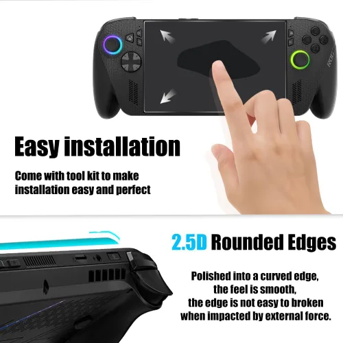 Miniatura 7 de Paquete de 2 protectores de pantalla de vidrio templado para ASUS ROG Xbox Ally X y ROG Xbox Ally 2025 y ROG Ally X 2024, accesorios de 7 pulgadas