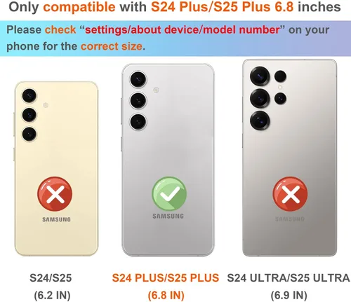 Miniatura 3 de Hungo Funda compatible con Samsung Galaxy S25 Plus/S24 Plus, diseño transparente, diseño femenino de piel femenina S24+ S25+ de astronauta