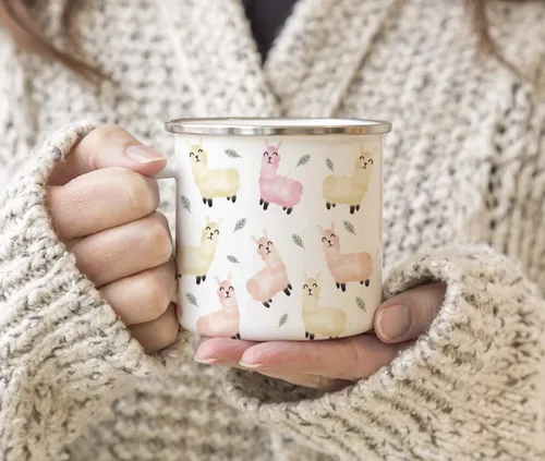 Miniatura 3 de Andaz Press Taza de café de acero inoxidable con temática de alpaca de llama de 11 onzas, regalo de broma, colorido bohemio con gráficos de llama