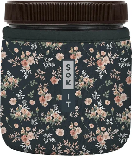Miniatura 201 de Sok It IceCreamSok - Funda de neopreno aislada (flores abstractas, pintas de helado cónicas)