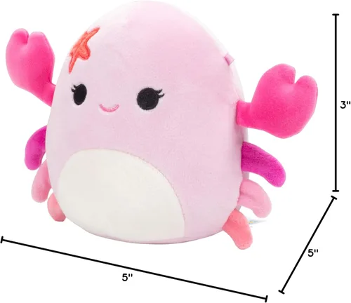 Miniatura 7 de Squishmallows Mini peluche original de Cailey el cangrejo de 5 pulgadas, Jazwares oficiales, juguete coleccionable pequeño suave y esponjoso