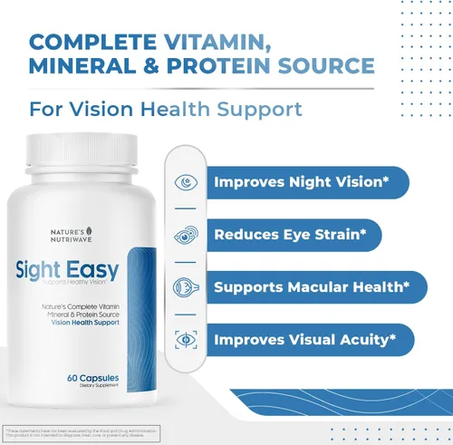 Miniatura 2 de SIGHT EASY - Vitaminas y suplementos minerales para los ojos con luteína y zeaxantina, vitamina C, vitamina E, zinc y arándano para una visión