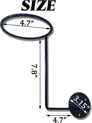 Miniatura 2 de TIHOOD 6 piezas Soporte para casco de motocicleta, colgador de casco de metal, soporte para casco montado en la pared, soporte para pelotas